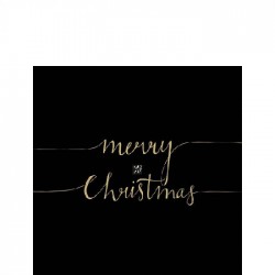 TOVAGLIOLI 25x25cm CHRISTMAS NOTE BLACK/GOLD 20pz