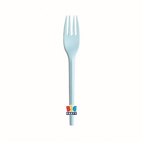 FORCHETTE ECOLOR CPLA 16cm CELESTE 20pz