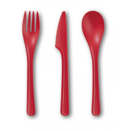 CUCCHIAIO CPLA BLOOM ROSSO 17cm 25pz BIO COMPOSTABILE