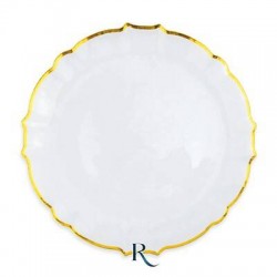 PIATTI RIUTILIZZABILI 25cm ARABESQUE CRYSTAL GOLD 6pz
