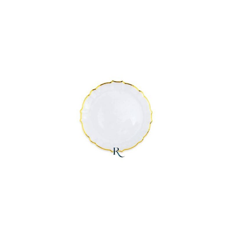PIATTI RIUTILIZZABILI 18cm ARABESQUE CRYSTAL GOLD 6pz