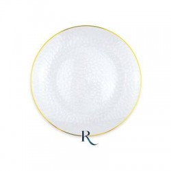 PIATTI RIUTILIZZABILI 18cm CRYSTAL GOLD 6pz