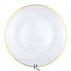PIATTI RIUTILIZZABILI 25cm CRYSTAL GOLD 6pz