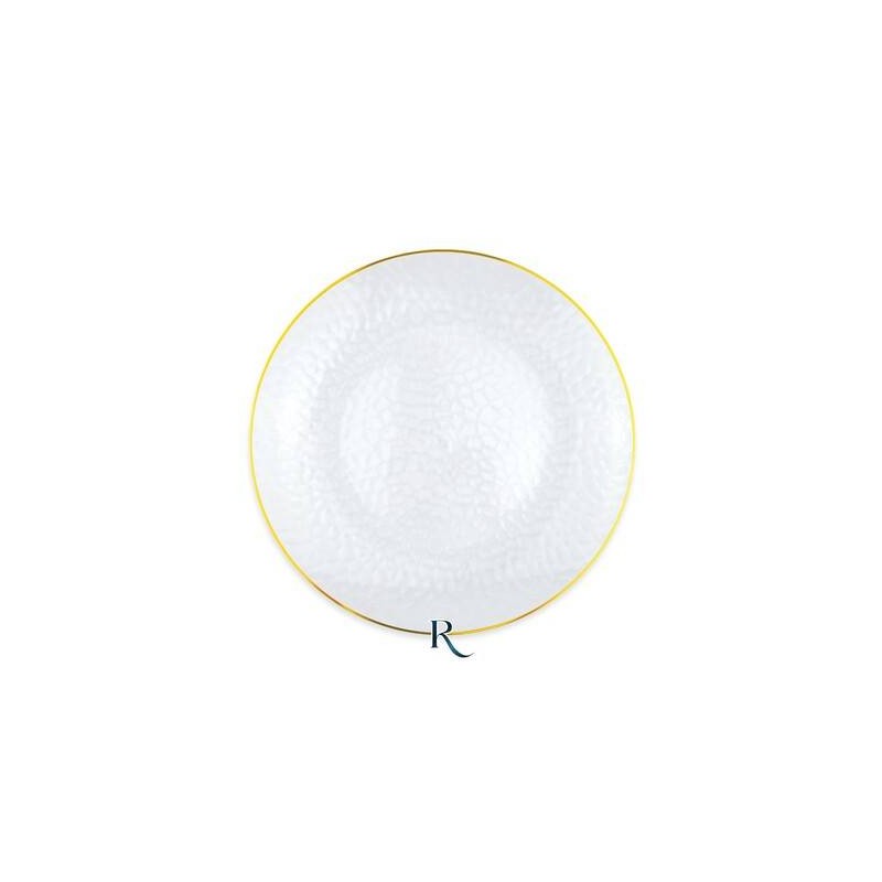 PIATTI RIUTILIZZABILI 25cm CRYSTAL GOLD 6pz