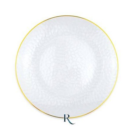 PIATTI RIUTILIZZABILI 25cm CRYSTAL GOLD 6pz
