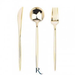 SET POSATE RIUTILIZZABILI 22cm MODERN GOLD 18pz