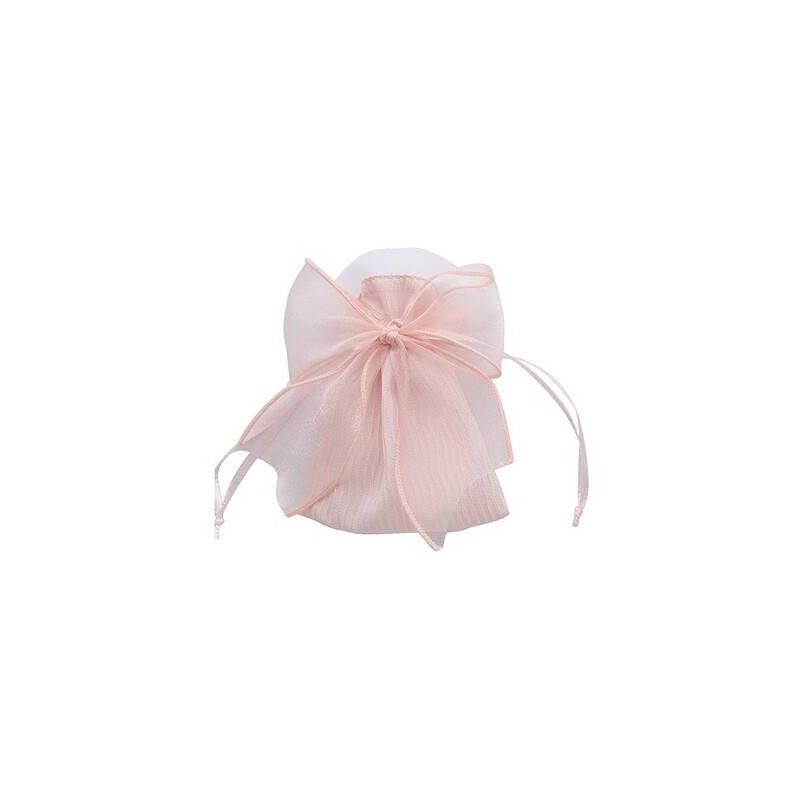 SACCHETTO 9x12cm C/FIOCCO ROSA 12pz