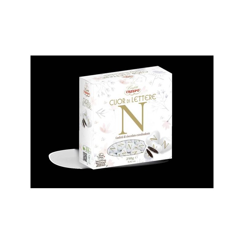 CONFETTI CUOR DI LETTERE N CIOCCOLATO FONDENTE 250gr