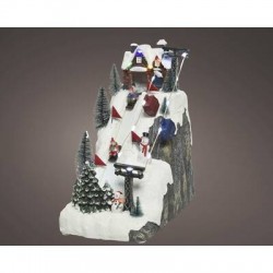 VILLAGGIO IMPIANTI SCII C/MOVIMENTO E LUCI 26x15x26,5cm