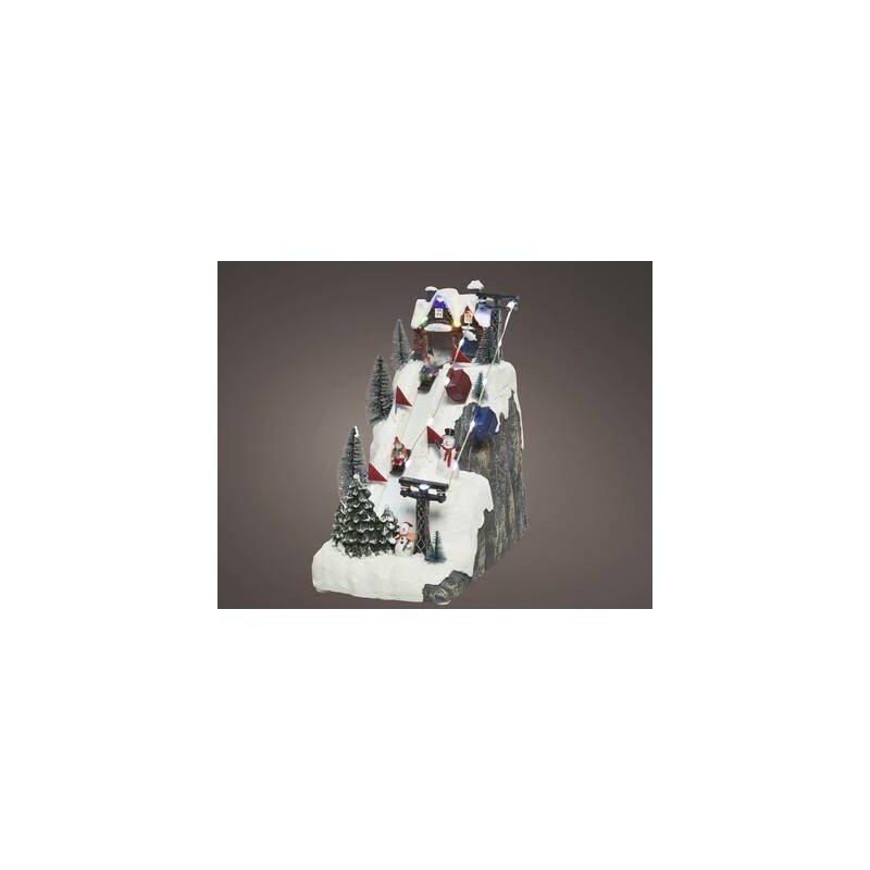 VILLAGGIO IMPIANTI SCII C/MOVIMENTO E LUCI 26x15x26,5cm