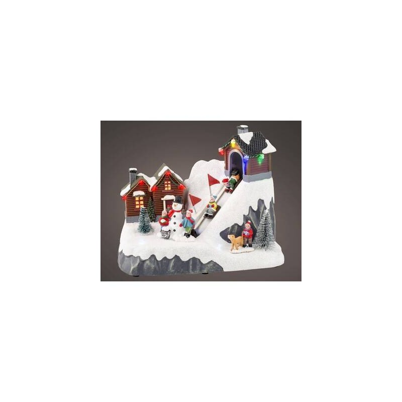 VILLAGGIO DISCESCA BOB C/MOVIMENTO E LUCI 13x21,5x17cm