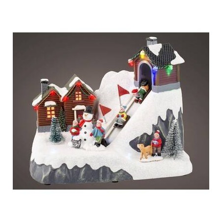 VILLAGGIO DISCESCA BOB C/MOVIMENTO E LUCI 13x21,5x17cm