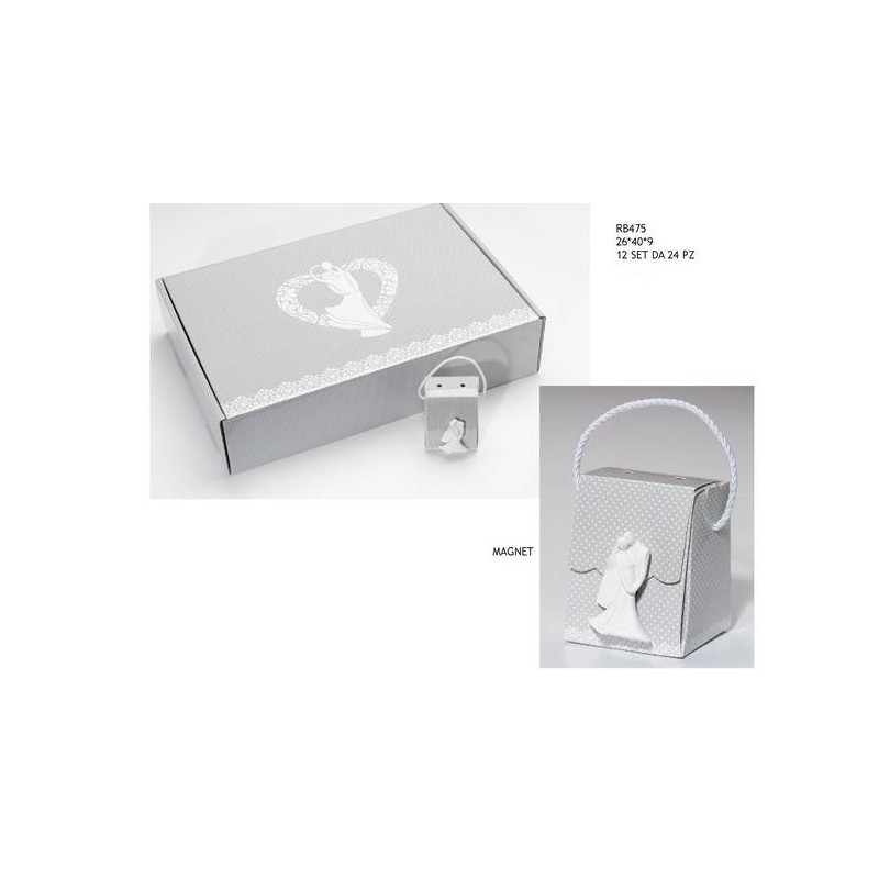 VALIGETTA 24 SCATOLINE MATRIMONIO MAGNET 26X40X9