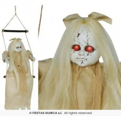 BAMBINA CADAVERE SUL DONDOLO C/LUCE 75cm