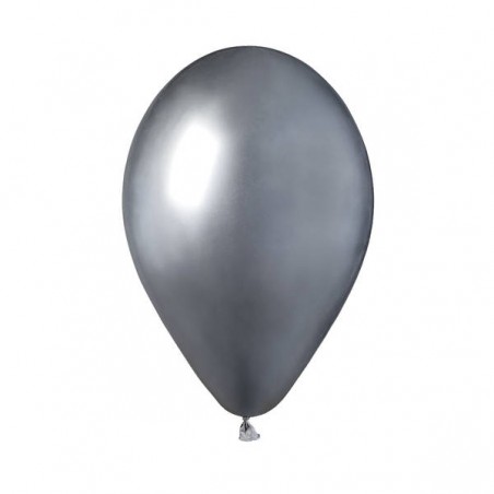 PALLONCINI LATTICE LARGE 13 33cm 50pz ARGENTO GLOSSY