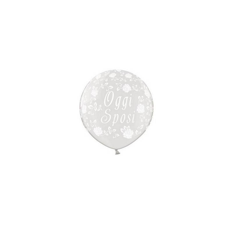 PALLONCINO IN LATTICE 35 90cm OGGI SPOSI TRASPARENTE 1pz