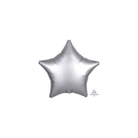 PALLONE MYLAR STELLA 17 42cm SATIN PLATINUM