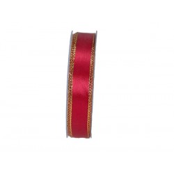 NASTRO DOUBLE BORDO ORO mm15x25mt 124-BORDEAUX