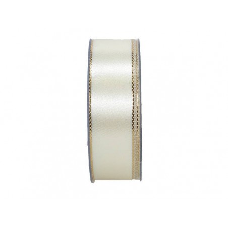 NASTRO DOUBLE BORDO ORO mm25x25mt 101-BIANCO