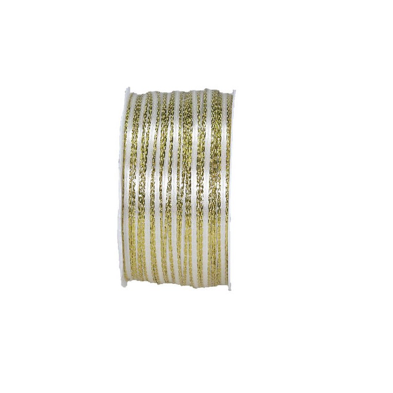 NASTRO DOUBLE BORDO ORO mm3x50mt 101-BIANCO