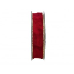 NASTRO LUREX BORDO ORO mm25x25mt CARMINEO