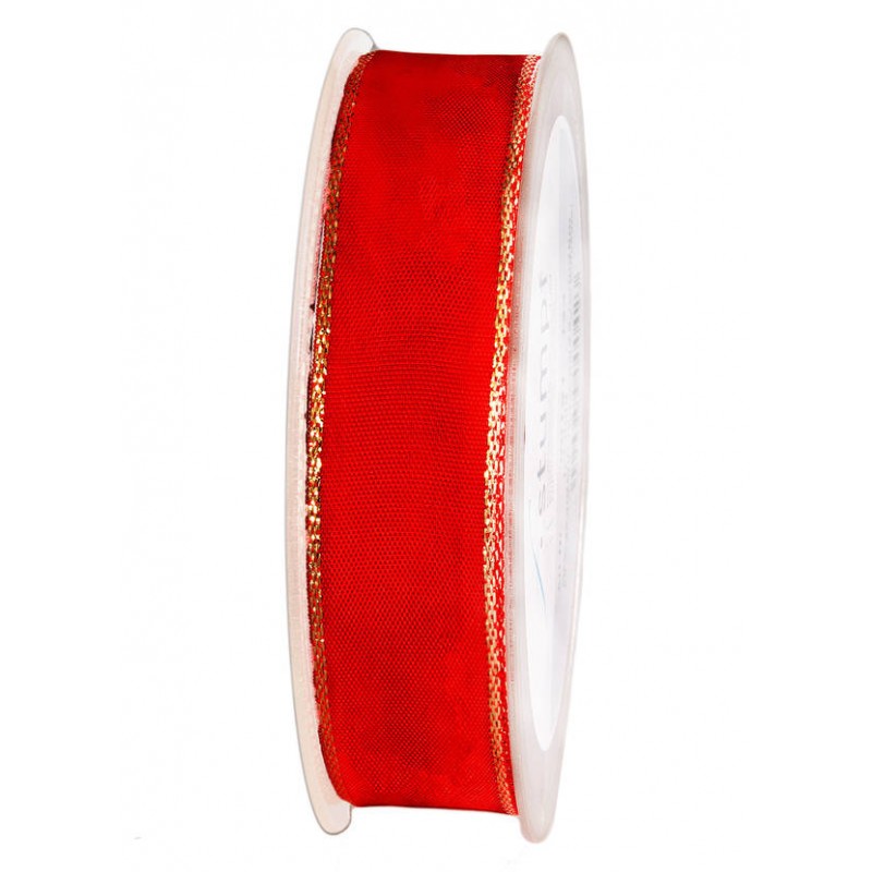 NASTRO LUREX BORDO ORO mm25xmt25 ROSSO