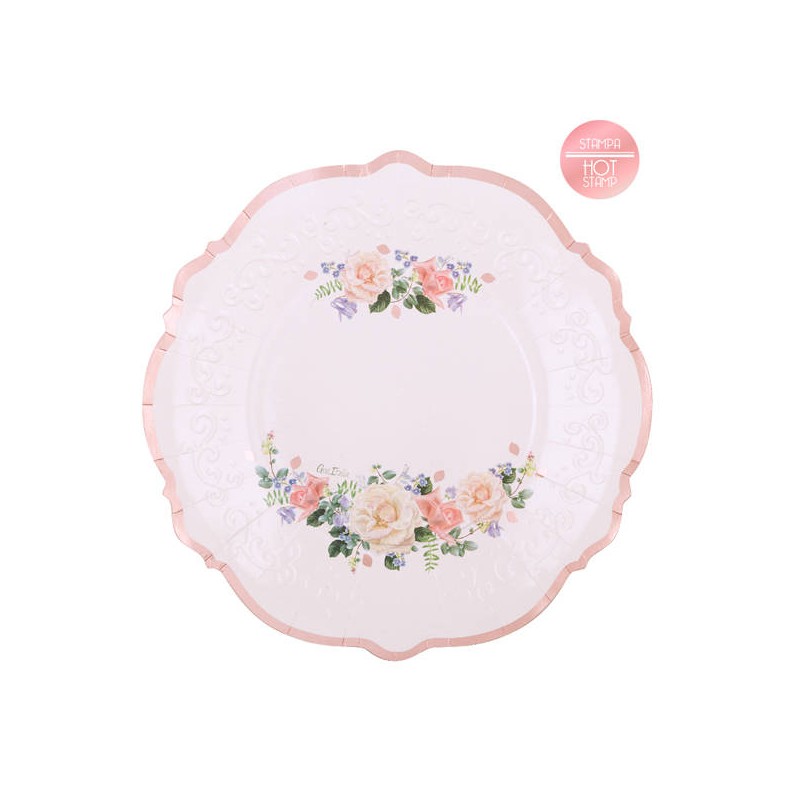 PIATTI LIBERTY WEDDING IN ROSE 27cm 8pz
