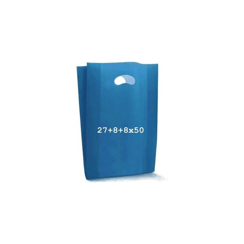 SHOPPER FAGIOLO PE/HD 60my 27+8+8x50cm BLU 5kg (lg.N°28 24/03/12) **TASSA CONAI 0,718/KG INCLUSA**