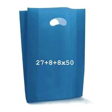 SHOPPER FAGIOLO PE/HD 60my 27+8+8x50cm BLU 5kg (lg.N°28 24/03/12) **TASSA CONAI 0,718/KG INCLUSA**