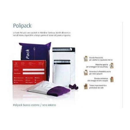 BUSTA POLIPACK LDPE 70my 650x550+50mm 10pz