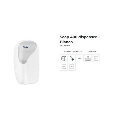 DISPENSER IDENTITY SAPONE 400ml ART.892529 VELO