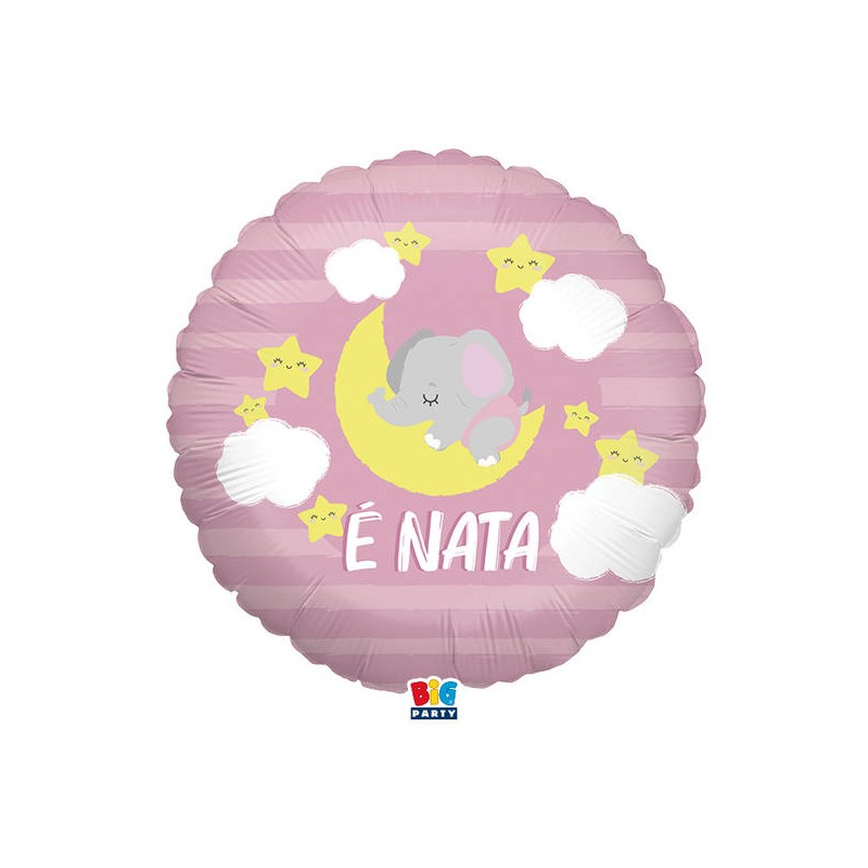 PALLONE MYLAR 45cm 18 E' NATA ELEFANTINO