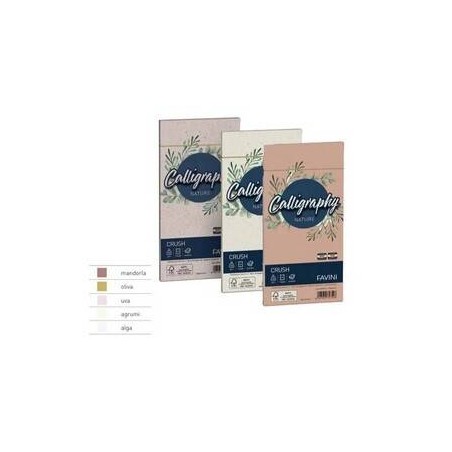 BUSTE NATURE 11x22cm 25pz 120gr MANDORLA APERTURA LATO CORTO