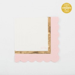 TOVAGLIOLI 33x33 C/SMERLO BABY CHIC ROSA 3VELI 16pz