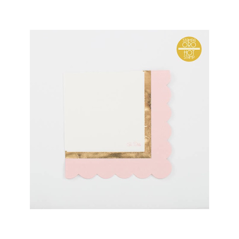 TOVAGLIOLI 33x33 C/SMERLO BABY CHIC ROSA 3VELI 16pz