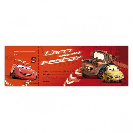 BLOCCHETTO INVITI CARS 10pz