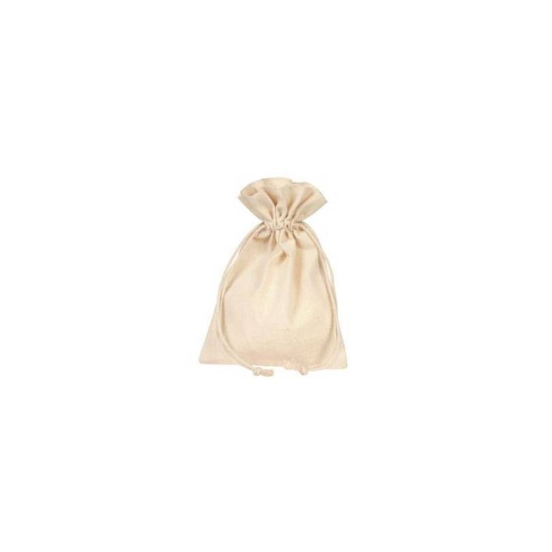 SACCHETTO COTONE NATURAL 12xh17cm 10pz