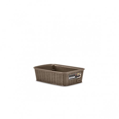 CESTO PVC ELEGANCE 20x14x6cm TORTORA S