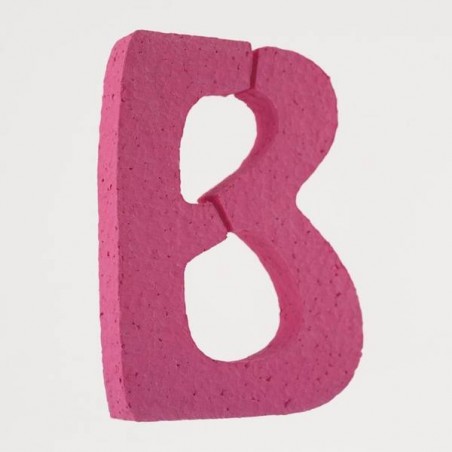 LETTERA POLISTIROLO PASTELLO mm120x90 B FUCSIA