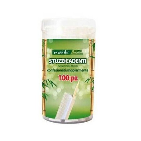 STUZZICADENTI BAMBOO IMBUSTATO SING. 100pz