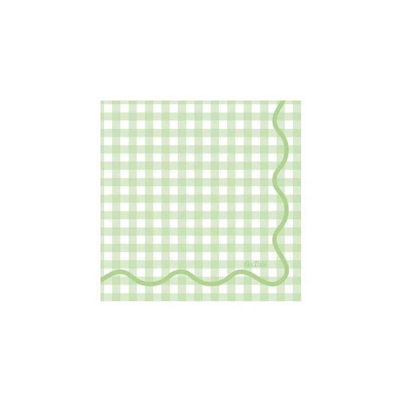 TOVAGLIOLI 33x33 VICHY VERDE 16pz