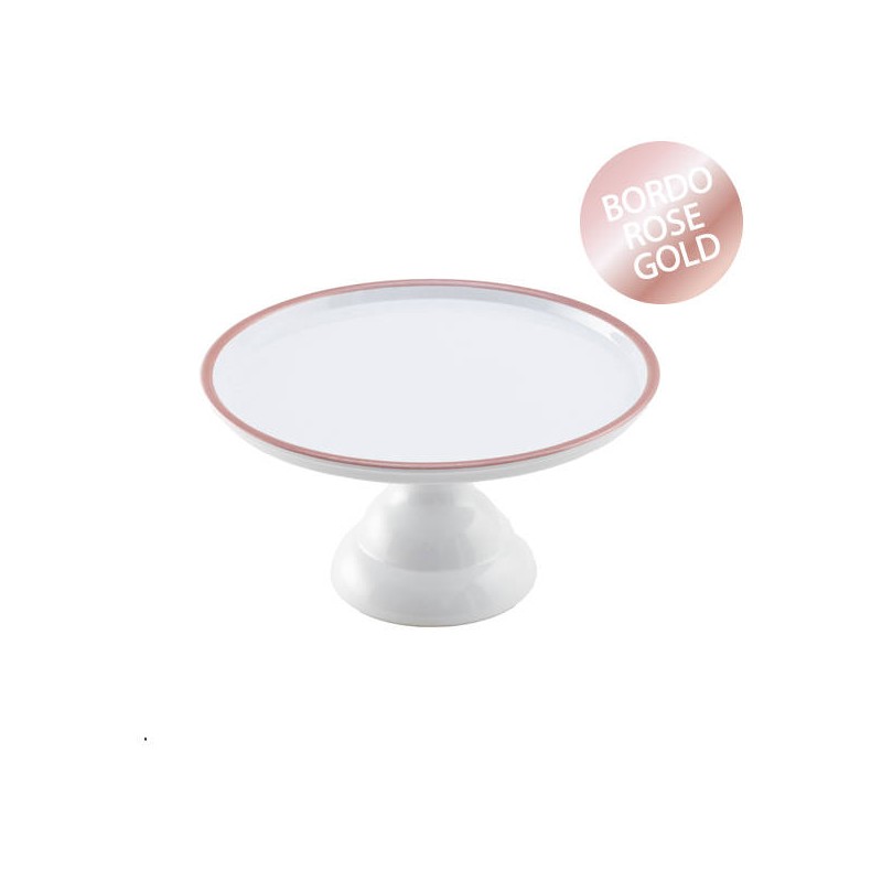 ALZATA MELAMINA BIANCA/ROSE GOLD ø23 H.12cm