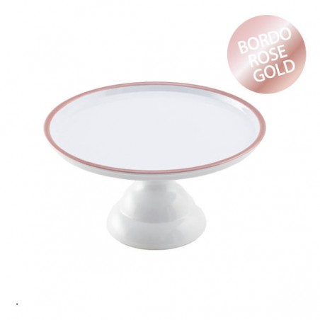 ALZATA MELAMINA BIANCA/ROSE GOLD ø23 H.12cm