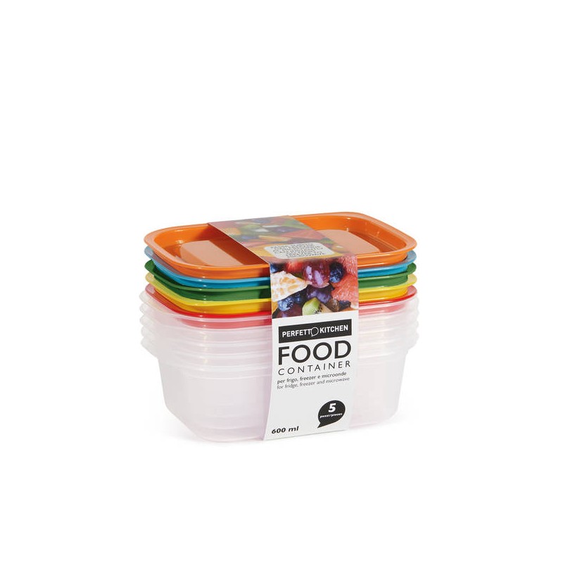CONTENITORE ALIMENTARE 18,5x12,5x5,6 600ml 5pz