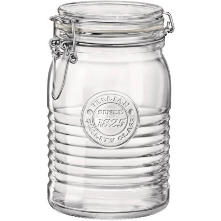 OFFICINA 1825 VASO ERMETICO VETRO 1000ml BORMIOLI ø11cm H.16,5cm