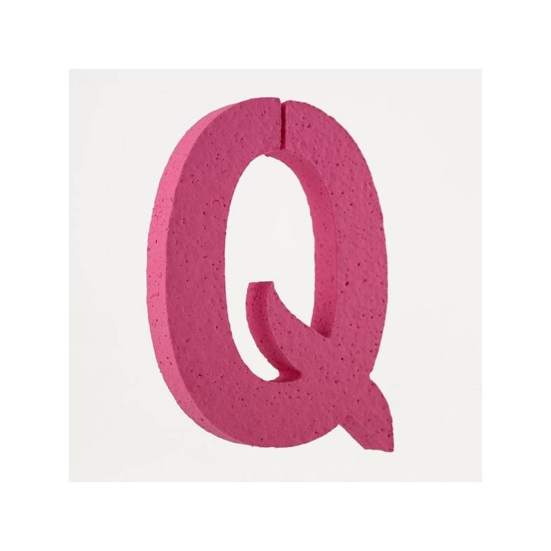 LETTERA POLISTIROLO PASTELLO mm120x90 Q FUCSIA