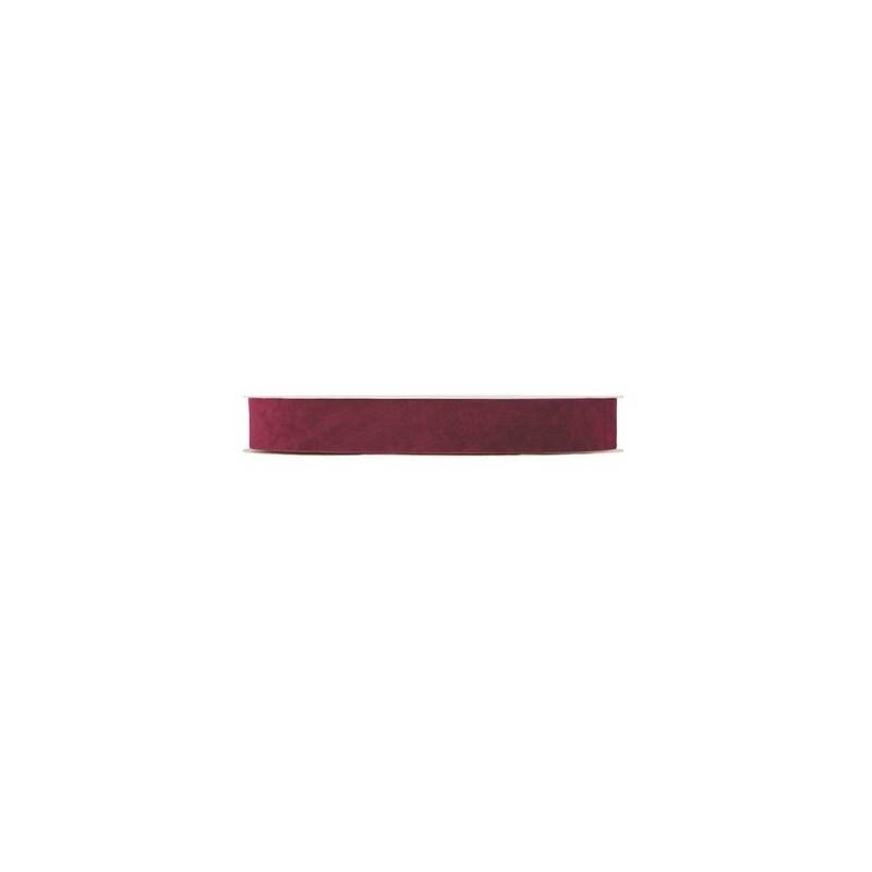 NASTRO DOUBLE VELVET mm25x30mt BORDEAUX