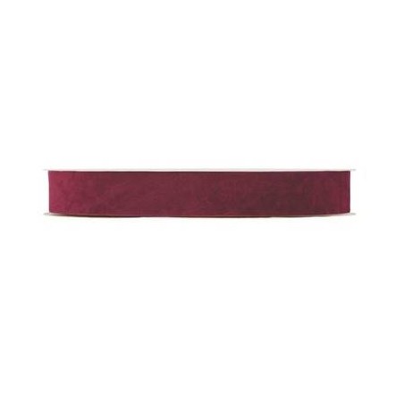 NASTRO DOUBLE VELVET mm25x30mt BORDEAUX
