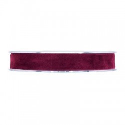 NASTRO DOUBLE VELVET mm15x7mt BORDEAUX