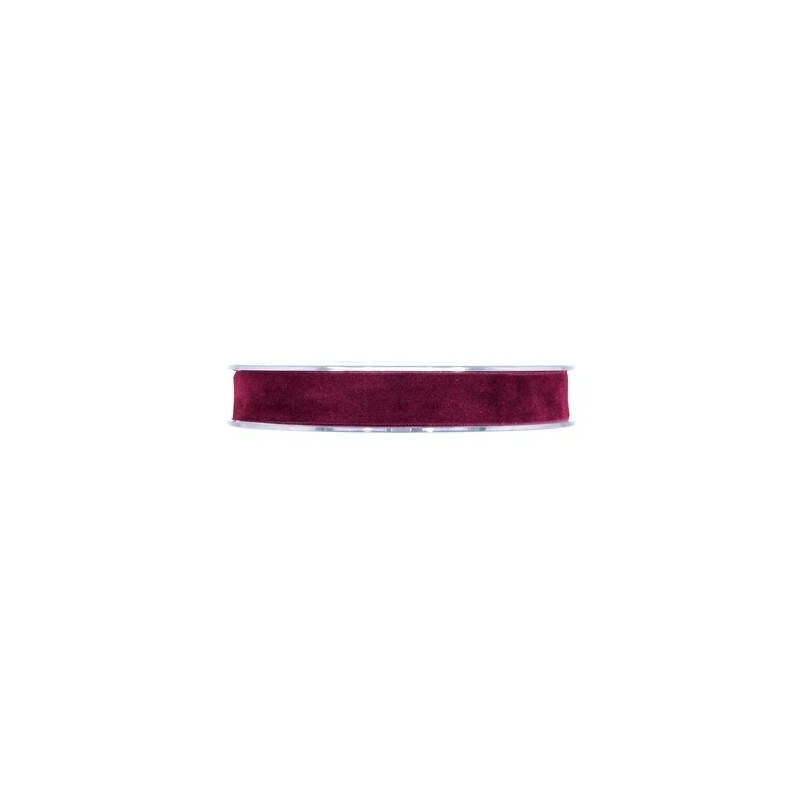 NASTRO DOUBLE VELVET mm15x7mt BORDEAUX